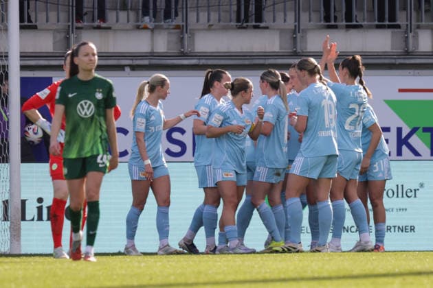 29.03.2026, xgrfx, Fussball Google Pixel Frauen-Bundesliga, VfL Wolfsburg - 1.FC Union Berlin v.l. Tor, Hannah Eurlings zum 0:1 (Union Berlin) (DFL DFB REGULATIONS PROHIBIT ANY USE OF PHOTOGRAPHS as IMAGE SEQUENCES and or QUASI-VIDEO) Wolfsburg