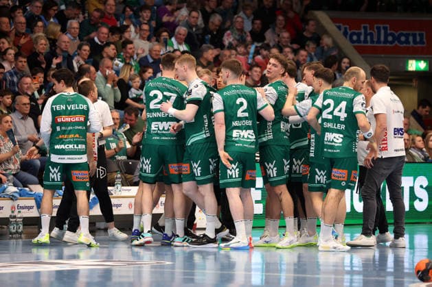 29.03.2026, Deutschland, Göppingen, Handball DAIKIN HBL, FRISCH AUF! Göppingen vs. HC Erlangen, Auszeit (FAG)