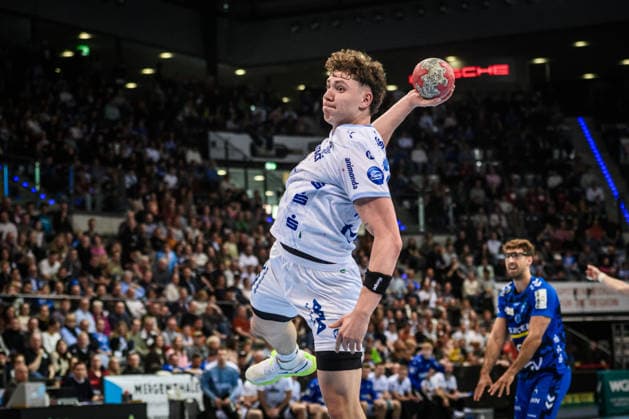 Joel Willecke (TBV Lemgo Lippe, 24) GER, TVB Stuttgart - TBV Lemgo Lippe, DAIKIN HBL, Handball, Bundesliga, 26. Spieltag, Spielzeit 2025 2026, 29.03.2026 GER, TVB Stuttgart - TBV Lemgo Lippe, DAIKIN HBL, Handball, Bundesliga, 26. Spieltag, Spielzeit 2025 2026, 29.03.2026 Stuttgart Copyright: xSandyxDinkelackerx EP_SDR