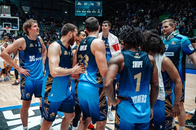 Jubel (Skyliners Frankfurt) GER, Skyliners Frankfurt vs. Rostock Seawolves, easycredit BBL, Bundesliga, 26 Spieltag, Saison 2025 2026. 29.03.2026 Eibner-Pressefoto Attila Ziga GER, Skyliners Frankfurt vs. Rostock Seawolves, easycredit BBL, Bundesliga, 26 Spieltag, Saison 2025 2026. 29.03.2026 Frankfurt am Main Copyright: xEibner-Pressefotox EP_AZA