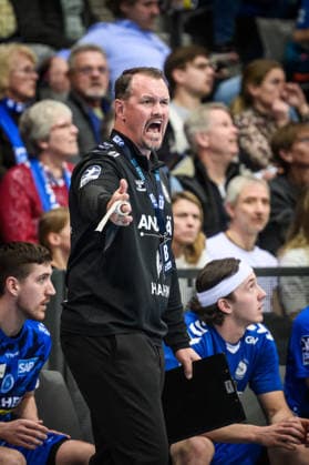 Misha Kaufmann (TVB Stuttgart, Trainer) - Schrei GER, TVB Stuttgart - TBV Lemgo Lippe, DAIKIN HBL, Handball, Bundesliga, 26. Spieltag, Spielzeit 2025 2026, 29.03.2026 GER, TVB Stuttgart - TBV Lemgo Lippe, DAIKIN HBL, Handball, Bundesliga, 26. Spieltag, Spielzeit 2025 2026, 29.03.2026 Stuttgart Copyright: xSandyxDinkelackerx EP_SDR
