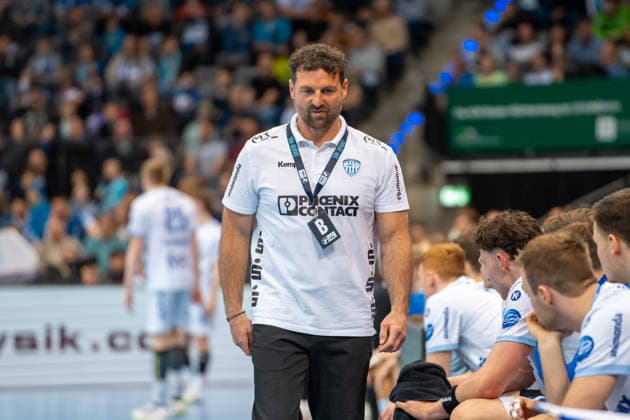 Handball I Herren I Saison 2025-2026 I Bundesliga I 26. Spieltag I TVB Stuttgart - TBV Lemgo Lippe I 29.03.2026 Florian Kehrmann (Trainer, TBV Lemgo Lippe) Stuttgart Porsche Arena Baden-Württemberg Deutschland Copyright: xLobeca MaxxPetershansx