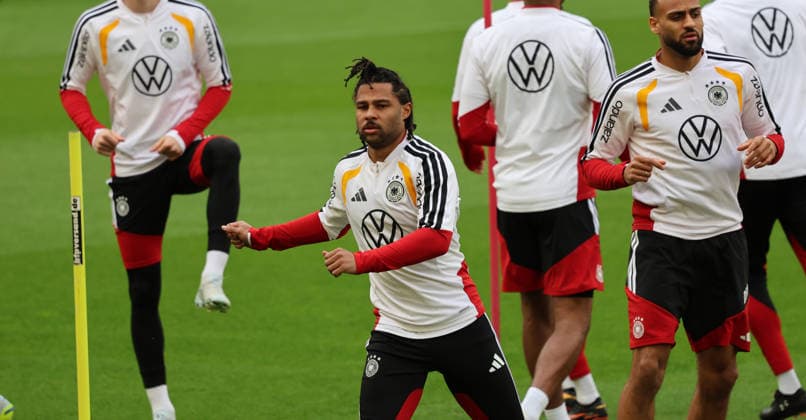 29.03.26 DFB Training Deutschland, Stuttgart, 29.03.2026, Fussball, Nationalmannschaft; 2026, DFB Deutschland, Training: Serge Gnabry.