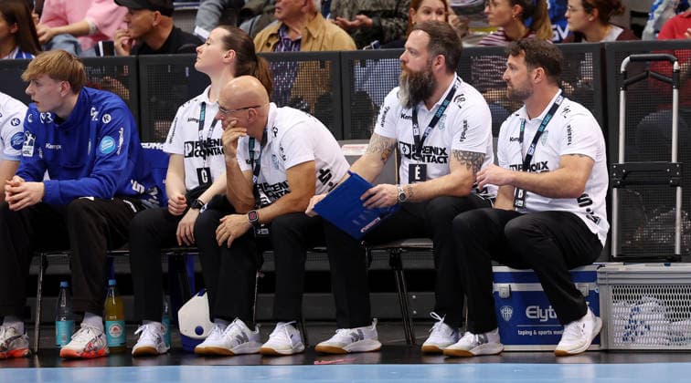29.03.2026, Deutschland, Stuttgart, Handball Bundesliga, TVB Stuttgart vs. Lemgo Lippe, Trainer Florian Kehrmann(Lemgo, rechts)
