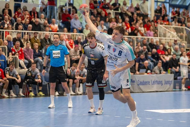 Alen Hadzimuhamedovic (SG BBM Bietigheim, 08) beim Siebenmeter. TuSEM Essen vs. SG BBM Bietigheim, Handball, 2. HBL, 25. Spieltag, Saison 2025 2026, 29.03.2026 TuSEM Essen vs. SG BBM Bietigheim, Handball, 2. HBL, 25. Spieltag, Saison 2025 2026, 29.03.2026 Essen Copyright: xEibner-Pressefoto ThomasxHaeslerx EP_THR