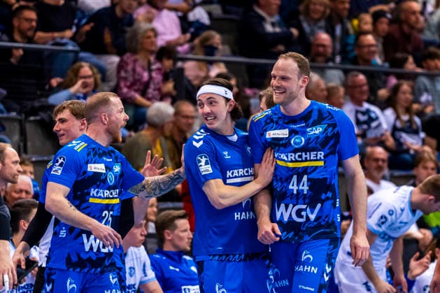 DAIKIN Handball Bundesliga: TVB Stuttgart vs. TBV Lemgo Lippe; 29.03.2026 Stuttgart, GERMANY - 29. März 2026: Lenny Rubin (TVB Stuttgart, 44) beim Torjubel über sein Tor während dem Match zwischen dem TVB Stuttgart und dem TBV Lemgo Lippe am 26. Spieltag der Daikin Handball Bundesliga in der Porsche-Arena. Copyright: xBEAUTIFULxSPORTS Steinx