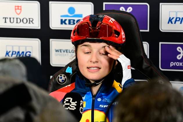In Flanders Fields in Wevelgem Women 2026 Cycling Race WEVELGEM, BELGIUM - MARCH 29 : Moors Fleur (BEL) of Lidl - Trek during an interview after the race during the 13rd edition of In Flanders Fields in Wevelgem Women an UCI Women s World Tour 1.WWT one day cycling road race for Women Elite of 134 km with start in Wevelgem and finish in Wevelgem on March 29, 2026 in Wevelgem, Belgium, 29 03 2026 ( Motordriver Serge Seynaeve - Wevelgem Belgium  Copyright: xJanxDexMeuleneirx