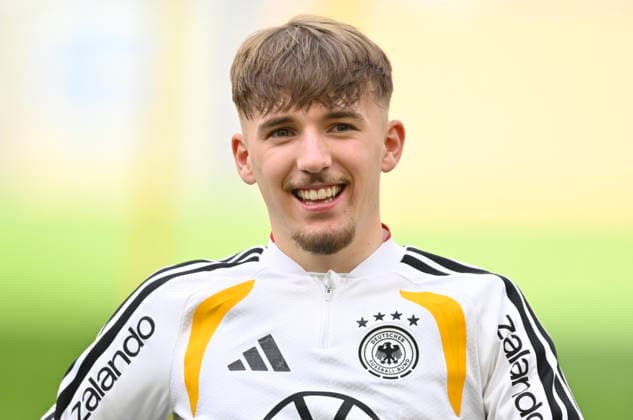 Lennart Karl GER (25) Portrait Aufwaermen Training iam 29.03.2026 m Vorfeld des DFB Laenderspiel Deutschland GER vs Ghana GHA Freundschatsspiel Testspiel am 30.03.2026 DFL REGULATIONS PROHIBIT ANY USE OF PHOTOGRAPHS AS IMAGE SEQUENCES AND OR QUASI-VIDEO DFB Laenderspiel Deutschland GER vs Ghana GHA