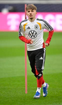 Lennart Karl GER (25) Aktion Aufwaermen Training iam 29.03.2026 m Vorfeld des DFB Laenderspiel Deutschland GER vs Ghana GHA Freundschatsspiel Testspiel am 30.03.2026 DFL REGULATIONS PROHIBIT ANY USE OF PHOTOGRAPHS AS IMAGE SEQUENCES AND OR QUASI-VIDEO DFB Laenderspiel Deutschland GER vs Ghana GHA