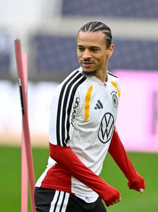 Leroy Sane GER (19) Aufwaermen Training iam 29.03.2026 m Vorfeld des DFB Laenderspiel Deutschland GER vs Ghana GHA Freundschatsspiel Testspiel am 30.03.2026 DFL REGULATIONS PROHIBIT ANY USE OF PHOTOGRAPHS AS IMAGE SEQUENCES AND OR QUASI-VIDEO DFB Laenderspiel Deutschland GER vs Ghana GHA