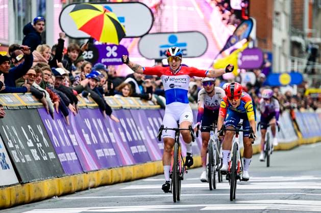 In Flanders Fields in Wevelgem Women 2026 Cycling Race WEVELGEM, BELGIUM - MARCH 29 : Wiebes Lorena (NED) of Team SD Worx - Protime celebrating her victory during the 13rd edition of In Flanders Fields in Wevelgem Women an UCI Women s World Tour 1.WWT one day cycling road race for Women Elite of 134 km with start in Wevelgem and finish in Wevelgem on March 29, 2026 in Wevelgem, Belgium, 29 03 2026 ( Motordriver Serge Seynaeve - Wevelgem Belgium  Copyright: xJanxDexMeuleneirx