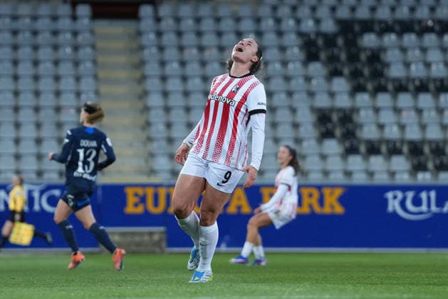 Svenja Fölmli Svenja Foelmli (SC Freiburg, 09) vergibt Torchance , Deutschland, Fussball, GooglePixel Frauen-Bundesliga, 22.Spieltag, 2025 2026, SC Freiburg vs. TSG 1899 Hoffenheim, 29.03.2026, Dreisamstadion, Freiburg, Deutschland DFB REGULATIONS PROHIBIT ANY USE OF PHOTOGRAPHS AS IMAGE SEQUENCES AND OR QUASI-VIDEO. Freiburg Dreisamstadion Baden-Wuerttemberg Deutschland Copyright: xArnexAmbergx