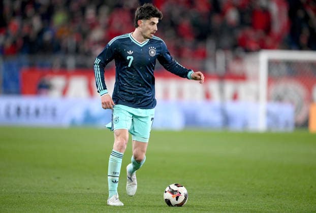 Fussball International Testspiel WM 2026 in Basel Schweiz - Deutschland 27.03.2026 Kai Havertz (Deutschland) *** Football International Test match World Cup 2026 in Basel Switzerland Germany 27 03 2026 Kai Havertz Germany