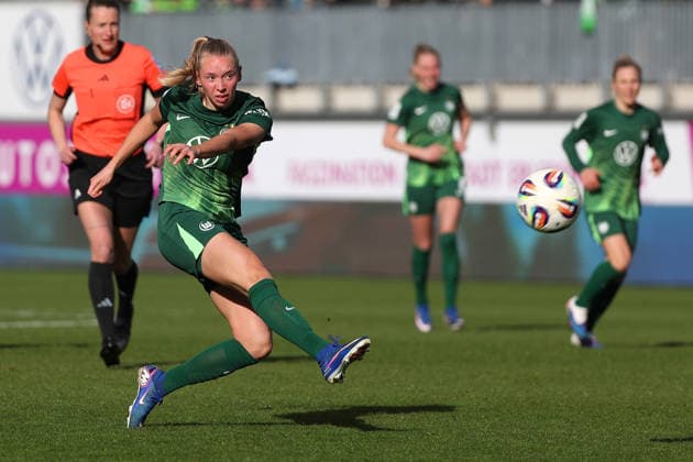 VfL vs. Berlin, BL Frauen Wolfsburg, 29.03.2026, Fußball, Frauen, Google Pixel Bundesliga, Saison 2025 2026, VfL Wolfsburg vs FC Union Berlin, Ella Paddemors (VfL Wolfsburg) AOK Stadion Niedersachsen Deutschland