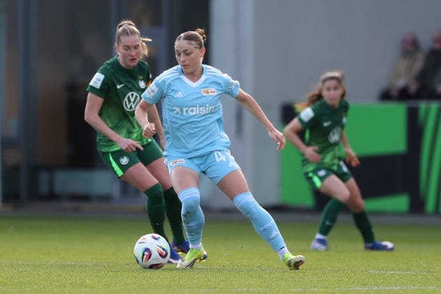 VfL vs. Berlin, BL Frauen Wolfsburg, 29.03.2026, Fußball, Frauen, Google Pixel Bundesliga, Saison 2025 2026, VfL Wolfsburg vs FC Union Berlin, Lia Kamber (Union Berlin) AOK Stadion Niedersachsen Deutschland
