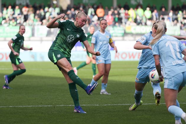 VfL vs. Berlin, BL Frauen Wolfsburg, 29.03.2026, Fußball, Frauen, Google Pixel Bundesliga, Saison 2025 2026, VfL Wolfsburg vs FC Union Berlin, Ella Paddemors (VfL Wolfsburg) AOK Stadion Niedersachsen Deutschland