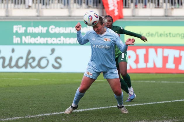 VfL vs. Berlin, BL Frauen Wolfsburg, 29.03.2026, Fußball, Frauen, Google Pixel Bundesliga, Saison 2025 2026, VfL Wolfsburg vs FC Union Berlin, Dina Orschmann (Union Berlin) AOK Stadion Niedersachsen Deutschland
