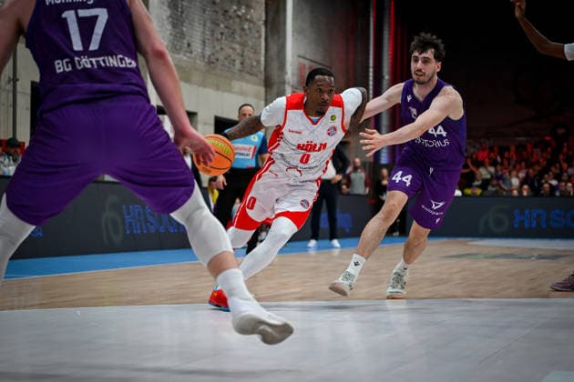 Barmer 2. Basketball Bundesliga ProA: Rheinstars Köln vs. BG Göttingen, 29.03.2026 Cedric Cezell Russell Jr. (RheinStarsKöln 0), Barmer 2. Basketball Bundesliga ProA: Rheinstars Köln vs. BG Göttingen am 29.03.2026 in der Motorworld Köln in Koeln (Nordrhein-Westfalen) Copyright: xBEAUTIFULxSPORTS Mueller-Laschetx