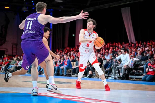 Barmer 2. Basketball Bundesliga ProA: Rheinstars Köln vs. BG Göttingen, 29.03.2026 Haris Hujic (RheinStarsKöln 10), Barmer 2. Basketball Bundesliga ProA: Rheinstars Köln vs. BG Göttingen am 29.03.2026 in der Motorworld Köln in Koeln (Nordrhein-Westfalen) Copyright: xBEAUTIFULxSPORTS Mueller-Laschetx