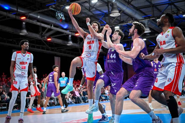 Barmer 2. Basketball Bundesliga ProA: Rheinstars Köln vs. BG Göttingen, 29.03.2026 Maximilian Begue (RheinStarsKöln 9), Barmer 2. Basketball Bundesliga ProA: Rheinstars Köln vs. BG Göttingen am 29.03.2026 in der Motorworld Köln in Koeln (Nordrhein-Westfalen) Copyright: xBEAUTIFULxSPORTS Mueller-Laschetx