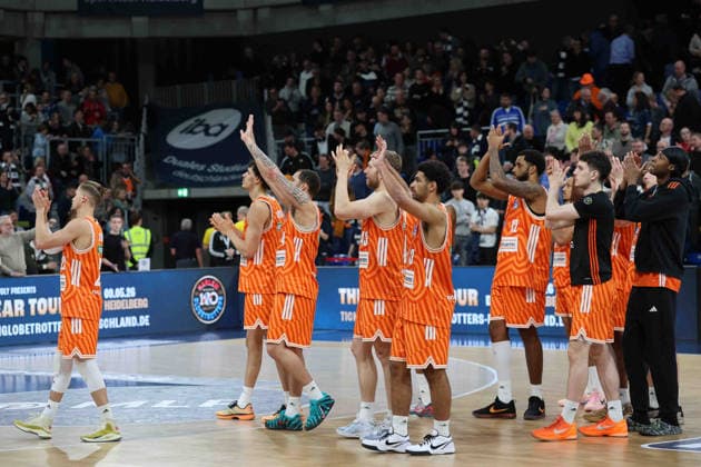 Enttaeuscht auf dem Spielfeld Ratiopharm Ulm GER, MLP Academics Heidelberg vs. Ratiopharm Ulm, Basketball, easycredit Basketball Bundesliga, 26.Spieltag, Saison, 2025 2026, 29.03.2025 GER, MLP Academics Heidelberg vs. Ratiopharm Ulm, Basketball, easycredit Basketball Bundesliga, 26.Spieltag, Saison, 2025 2026, 29.03.2025 Heidelberg Copyright: xEibner-Pressefoto JoergxHirschx EP_JHH