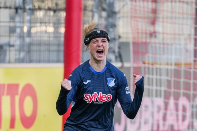 Google Pixel Frauen-Bundesliga: SC Freiburg vs. TSG Hoffenheim, 29.03.2026 Torjubel zum 0:1 durch WiÃ«lle Douma (TSG 1899 Hoffenheim, 13) Google Pixel Frauen-Bundesliga: SC Freiburg vs. TSG Hoffenheim, Dreisamstadion, 29.03.2026 DFB DFL REGULATIONS PROHIBIT ANY USE OF PHOTOGRAPHS AS IMAGE SEQUENCES AND OR QUASI-VIDEO. Copyright: xBEAUTIFULxSPORTS Boscox
