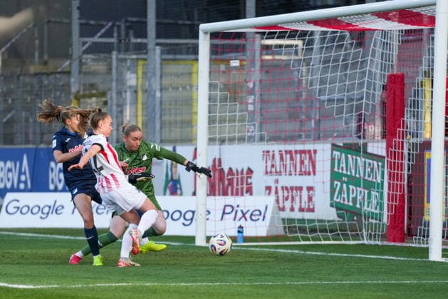 Google Pixel Frauen-Bundesliga: SC Freiburg vs. TSG Hoffenheim, 29.03.2026 Tor zum 1:2 durch Lisa Kolb (SC Freiburg, 22) Google Pixel Frauen-Bundesliga: SC Freiburg vs. TSG Hoffenheim, Dreisamstadion, 29.03.2026 DFB DFL REGULATIONS PROHIBIT ANY USE OF PHOTOGRAPHS AS IMAGE SEQUENCES AND OR QUASI-VIDEO. Copyright: xBEAUTIFULxSPORTS Boscox
