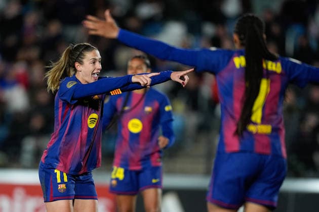March 29, 2026, Valdebebas, Madrid, Spain: Alexia Putellas of FC Barcelona, Barca celebrates a goal during the Spanish Women League, Liga F, football match played between Real Madrid and FC Barcelona at Alfredo Di Stefano stadium on March 29, 2026, in Valdebebas, Madrid, Spain. Real Madrid V FC Barcelona - Liga F - ZUMAa181 20260329_zaa_a181_153 Copyright: xDennisxAgyemanx