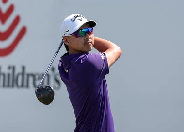 HOUSTON, TX - MARCH 29: Min Woo Lee (AUS) watches his tee shot on 1 during the final round of the Texas Children s Houston Open on March 29, 2026, at Memorial Park Golf Course, Houston, Texas(Photo by Leslie Plaza Johnson Icon Sportswire) GOLF: MAR 29 PGA, Golf Herren Texas Children s Houston Open EDITORIAL USE ONLY Icon2603290754