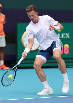 Tennis 2026 Miami Open - Day 12 - Men s Final Jiri Lehecka of the Czech Republic in action against Jannik Sinner of Italy during the Men™s Final match at the 2026 Miami Open tennis tournament in Miami, Florida, USA, 29 March 2026. MIAMI FLORIDA United States  Copyright: xCRISTOBALxHERRERA-ULASHKEVICHx
