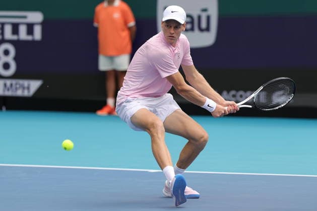 Tennis 2026 Miami Open - Day 12 - Men s Final Jannik Sinner of Italy in action against Jiri Lehecka of the Czech Republic during the Men™s Final match at the 2026 Miami Open tennis tournament in Miami, Florida, USA, 29 March 2026. MIAMI FLORIDA United States  Copyright: xCRISTOBALxHERRERA-ULASHKEVICHx