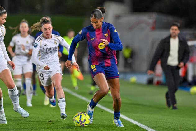 March 30, 2026, Madrid, Madrid, Spain: SYDNEY SCHERTENLEIB of FC Barcelona, Barca Femenino in action during the Spanish Women League, Liga F, football match played between REAL MADRID 0 Vs FC BARCELONA 3 at Alfredo Di Stefano stadium on march 29, 2026, in Valdebebas, Madrid, Spain. Spanish Women League REAL MADRID 0 Vs FC BARCELONA 3 (03.29.26) - ZUMAc312 20260330_zsp_c312_033 Copyright: xOscarxManuelxSanchezx