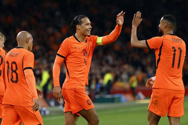 Virgil van Dijk, Cody Gakpo (NED), March 27, 2026. - Football Soccer : International Friendly, Länderspiel, Nationalmannschaft match between Netherlands 2-1 Norway at Johan Cruijff ArenA in Amsterdam, Netherlands. Noxthirdxpartyxsales  aflo_325123472