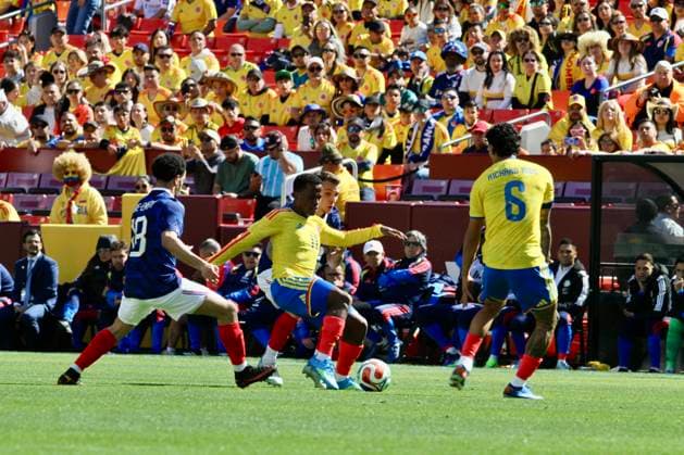 RECORD DATE NOT STATED France vs Colombia International Friendly, Länderspiel, Nationalmannschaft (SPO) France vs Colombia International Friendly. March 29, 2026, Landover, Maryland, USA:Players dispute possession of ball during soccer game between France and Colombia at Northwest Stadium, Landover ahead of 2026 FIFA World Cup, WM, Weltmeisterschaft, Fussball . Credit: Niyi Fote Thenews2 (Foto: Niyi Fote Thenews2 imago images) SPO  Copyright: xNiyixFotex