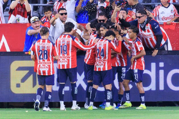 March 29, 2026, Los Angeles, California, USA: Angel Sepulveda 20 of the Chivas de Guadalajara celebrates his goal during the Clasico Tapatio game against the Atlas FC on Sunday March 29, 2026 at the BMO Stadium in Los Angeles, California. Chivas defeats Atlas FC, 1-0. ARIANA RUIZ PI Chivas Defeats Atlas FC, 1-0  - ZUMAp124 20260329_zaa_p124_005 Copyright: xArianaxRuizx