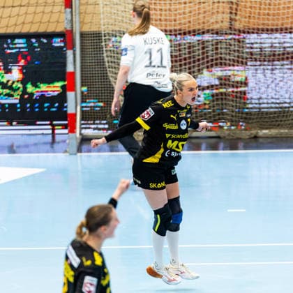 29.03.2026, GER, Handball, Frauen, Saison 2025 2026, EHF European League, Viertelfinale, Thueringer HC - Nykobing Falster Handbold Clara Lerby (Nykobing Falster Handbold) 99947 Bad Langensalza Salza Halle Sporthalle Mehrz Thüringen Deutschland