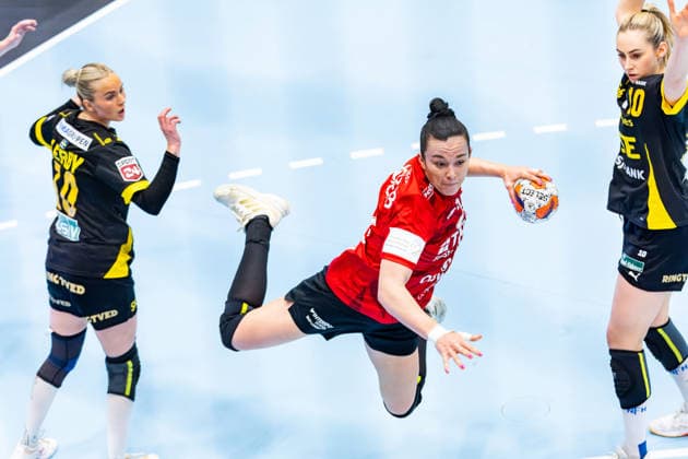 29.03.2026, GER, Handball, Frauen, Saison 2025 2026, EHF European League, Viertelfinale, Thueringer HC - Nykobing Falster Handbold Jana Scheib (Thueringer HC,20) 99947 Bad Langensalza Salza Halle Sporthalle Mehrz Thüringen Deutschland