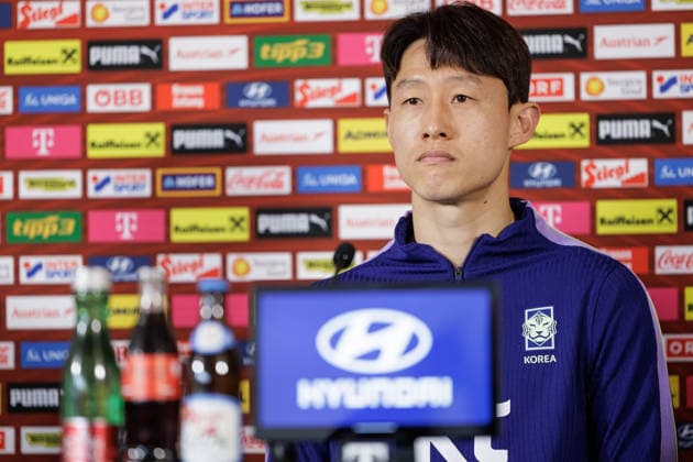 SOCCER - AUT vs KOR, test match VIENNA,AUSTRIA,30.MAR.26 - SOCCER - OEFB international test match, Austria vs South Korea, preview, press conference, PK, Pressekonferenz Team KOR. Image shows Jae-Sung Lee (KOR).  GEPAxpictures xArminxRauthner