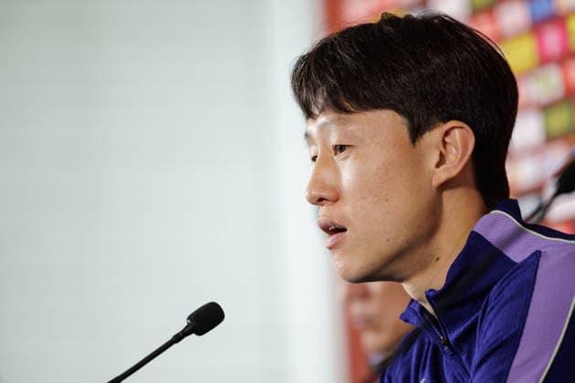 SOCCER - AUT vs KOR, test match VIENNA,AUSTRIA,30.MAR.26 - SOCCER - OEFB international test match, Austria vs South Korea, preview, press conference, PK, Pressekonferenz Team KOR. Image shows Jae-Sung Lee (KOR).  GEPAxpictures xArminxRauthner