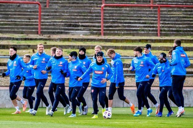 Training session of Czech Team prior to the European playoff final on advancement to World Cup Czechia vs Denmark in Prague, Czech Republic, March 30, 2026. (CTKxPhoto VitxSimanek) CTKPhotoP2026033005550  CTKPhotoP2026033005550