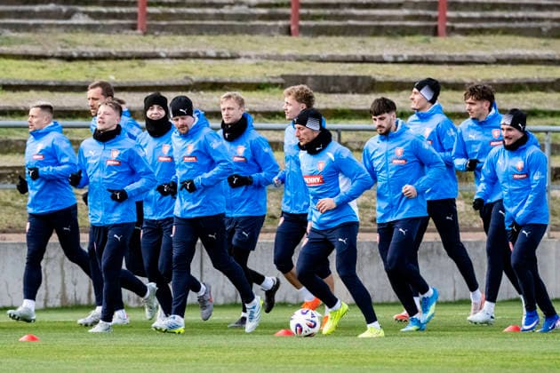 Training session of Czech Team prior to the European playoff final on advancement to World Cup Czechia vs Denmark in Prague, Czech Republic, March 30, 2026. (CTKxPhoto VitxSimanek) CTKPhotoP2026033005604  CTKPhotoP2026033005604