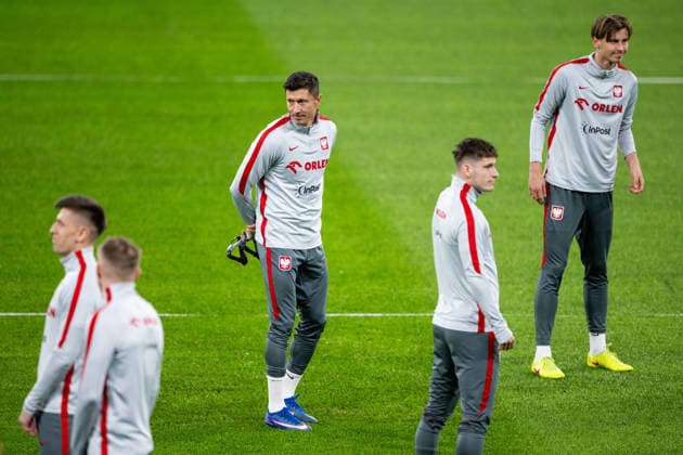 260330 Robert Lewandowski of the Polish national football team at a training session on March 30, 2026 in Stockholm. Photo: Jesper Zerman BILDBYRAN kod JZ JZ0696 fotboll football soccer fotball vm-kval kval FIFA World Cup, WM, Weltmeisterschaft, Fussball qualifier qualifier träning practice training polen poland bbeng Copyright: JESPERxZERMAN BB260330JZ077