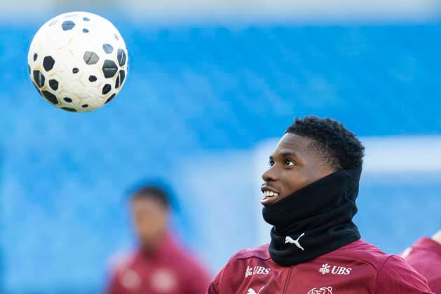 Switzerland national team, Nationalteam training and press conference, PK, Pressekonferenz Switzerland s Breel Embolo attends a training session of the Swiss national soccer team, one day before the international soccer match between Norway and Switzerland at the Ullevaal Stadium in Oslo, Norway, 30 March 2026. OSLO Norway  Copyright: xCYRILxZINGAROx