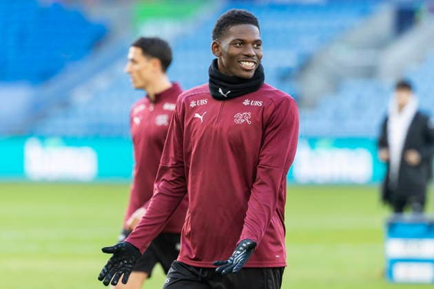 Switzerland national team, Nationalteam training and press conference, PK, Pressekonferenz Switzerland s Breel Embolo attends a training session of the Swiss national soccer team, one day before the international soccer match between Norway and Switzerland at the Ullevaal Stadium in Oslo, Norway, 30 March 2026. OSLO Norway  Copyright: xCYRILxZINGAROx