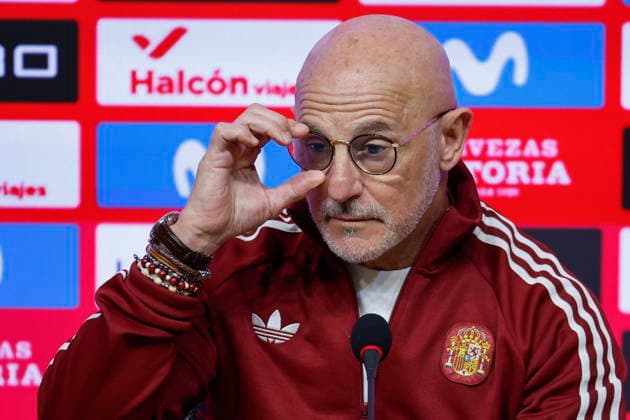 Soccer International Friendly, Länderspiel, Nationalmannschaft md-1 - Spain Head coach of the Spain national soccer team Luis de la Fuente attends a press conference, PK, Pressekonferenz in Barcelona, Spain, 30 March 2026. Spain will face Egypt in their International Friendly soccer match on 31 March. Barcelona Spain  Copyright: xAlbertoxEstevezx