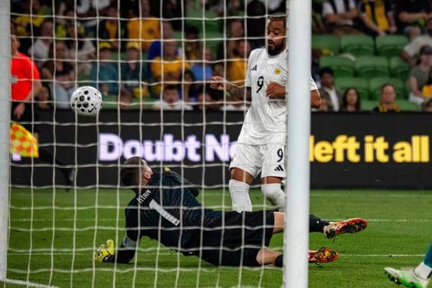 March 31, 2026, Melbourne, Victoria, Australia: Socceroos Goalkeeper (1) MATHEW RYAN (Levante) saves a close range shot on goal during the first half of the FIFA Series 2026 2nd Round match between Australia and Curacao at AAMI Park FIFA Series 2026 - Australia Vs Curacao  - ZUMAf186 20260331_zsp_f186_110 Copyright: xJamesxForresterx