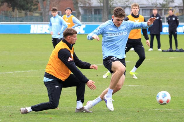 DEU, DFL, 2. FBL Hertha BSC, Training, 31.03.2026, Sportforum, Berlin, DEU, DFL, 2. FBL Hertha BSC, Training, im Bild Michael Cuisance (Hertha BSC Berlin 10) DFL - regulations prohibit any use of Photographs as image sequences and or quasi-video
