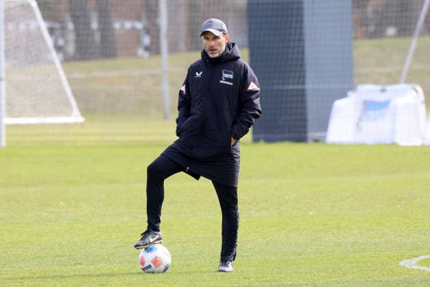 DEU, DFL, 2. FBL Hertha BSC, Training, 31.03.2026, Sportforum, Berlin, DEU, DFL, 2. FBL Hertha BSC, Training, im Bild Cheftrainer Stefan Leitl (Hertha BSC Berlin) DFL - regulations prohibit any use of Photographs as image sequences and or quasi-video