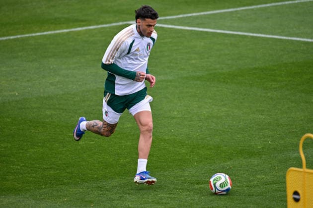 Italian player Gianluca Scamacca during Italy training session, FIFA World Cup, WM, Weltmeisterschaft, Fussball match in Florence, Italy, March 30 2026  Copyright: xLisaxGuglielmi IPAxSportx xipa-agency.netx xx IPA_73668307 IPA_Agency_IPA73668307