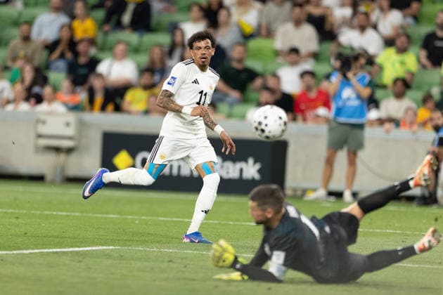 March 31, 2026, Melbourne, Victoria, Australia: MATHEW RYAN of Australia saves a goal off JEREMY ANTONISSE of Curacao during FIFA Series 2026 - Australia v Curacao football match at AAMI Park on March 31, 2026 in Melbourne, Australia. FIFA Series 2026 - Australia V Curacao  - ZUMAb338 20260331_zsp_b338_062 Copyright: xSantanuxBanikx